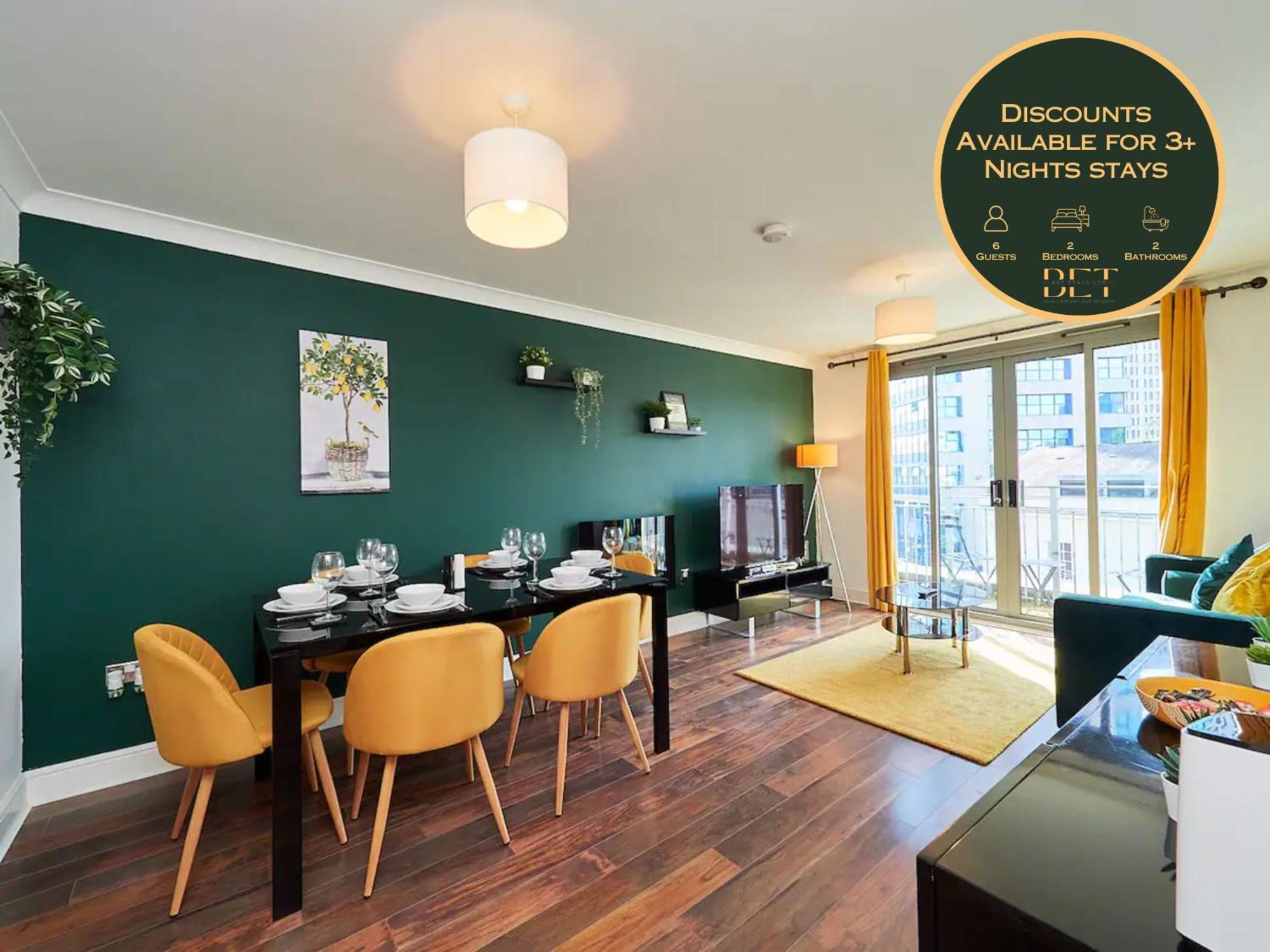 Emerald Suite - Two Story Duplex Apartment - Balcony - Contractors - Family - City Centre - Broadway Plaza - Five Ways - Sleeps 6 برمنغهام المظهر الخارجي الصورة